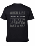 Funny Take A Nap Slogan Graphic T-Shirt