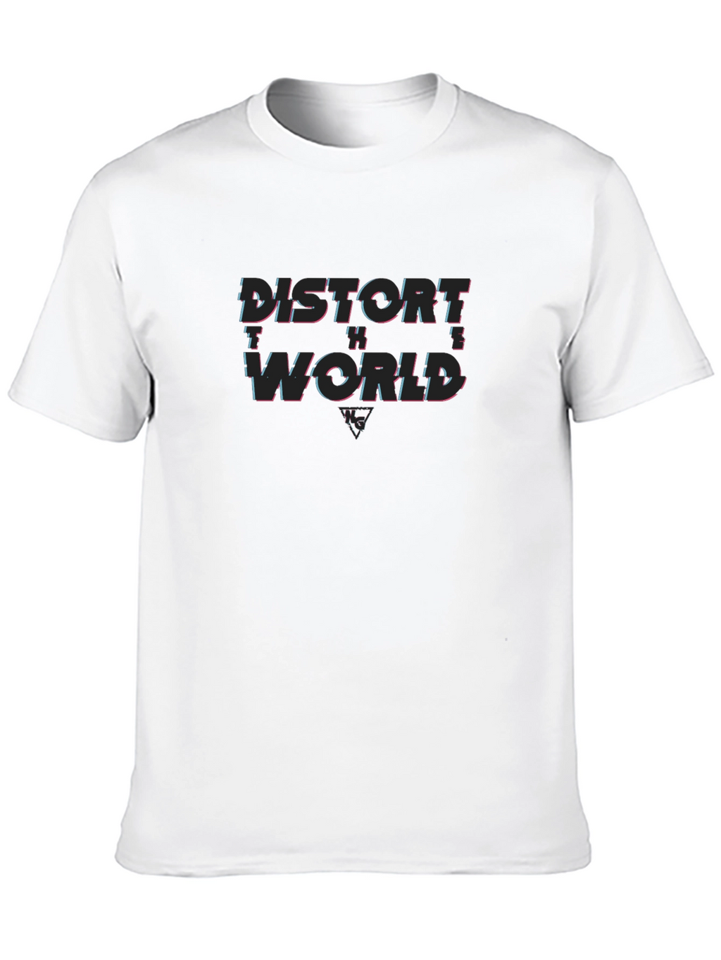 Distort the World Graphic Black T-Shirt