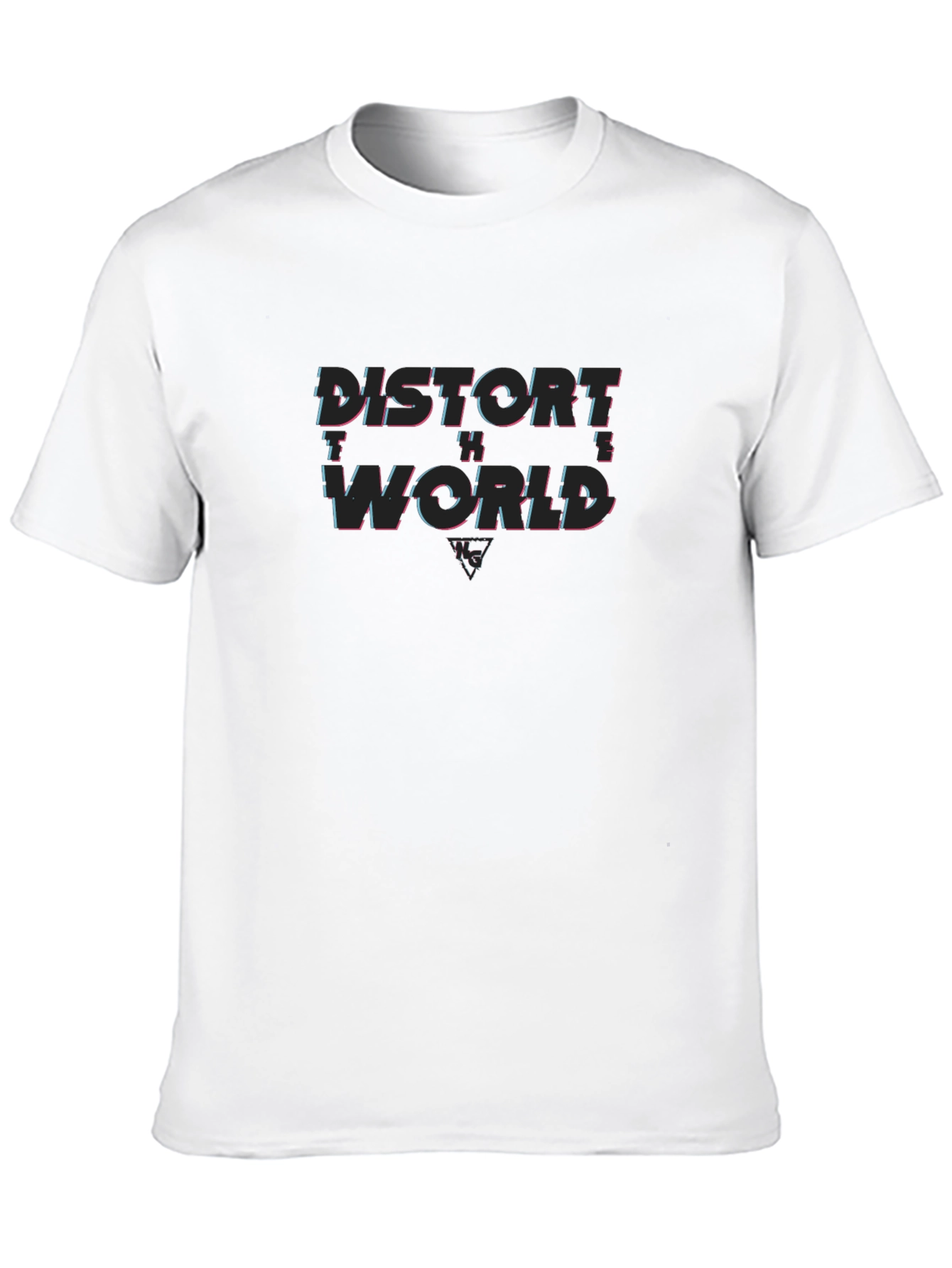 Distort the World Graphic Black T-Shirt