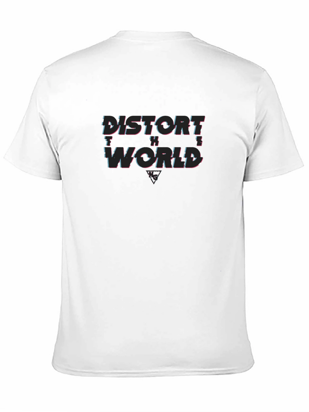 Distort the World Graphic Black T-Shirt