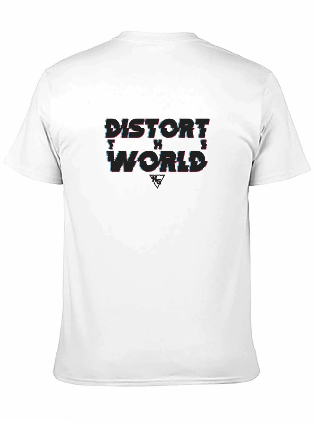 Distort the World Graphic Black T-Shirt