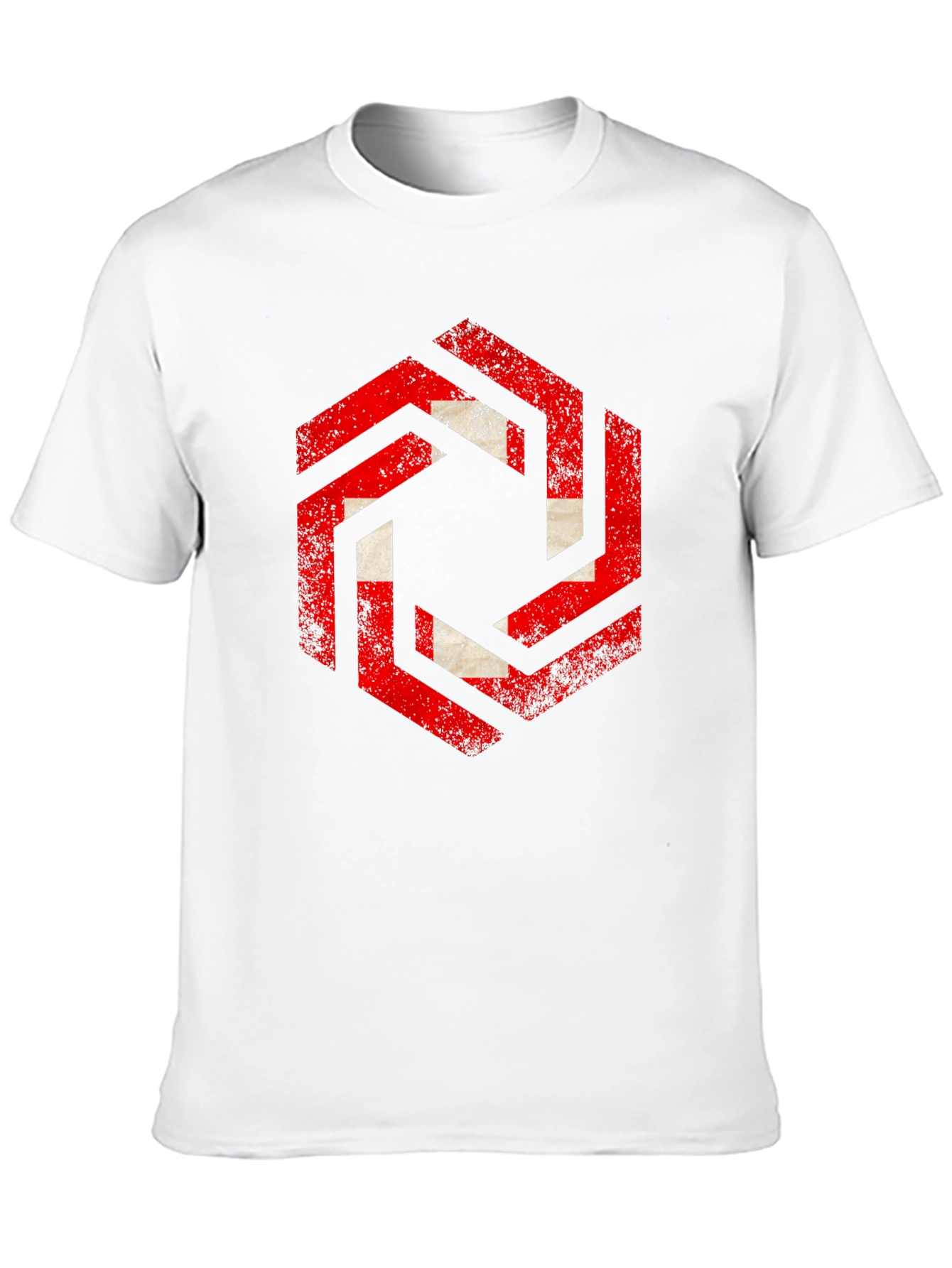 Hexagon Swiss Flag Graphic Tee - Black