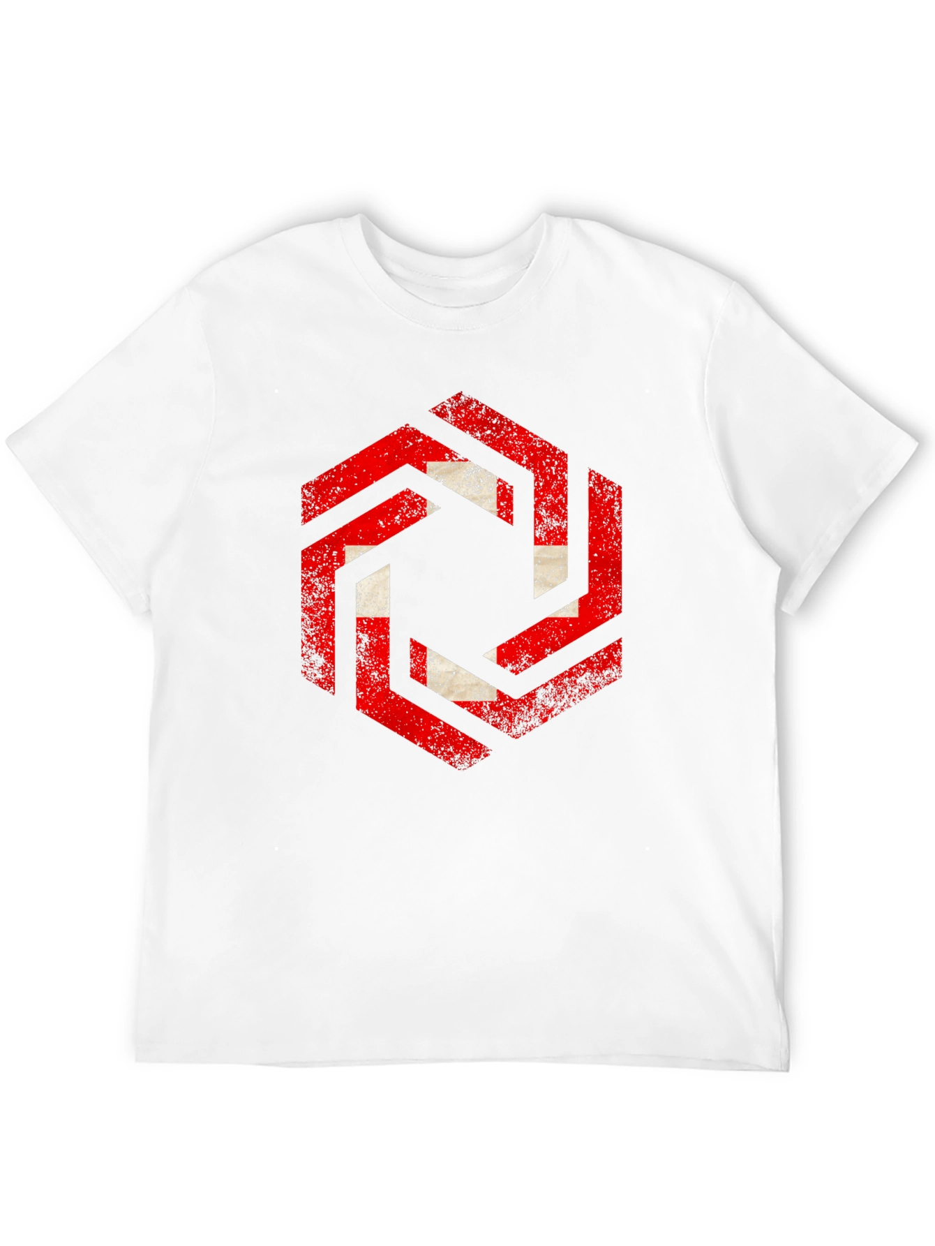 Hexagon Swiss Flag Graphic Tee - Black