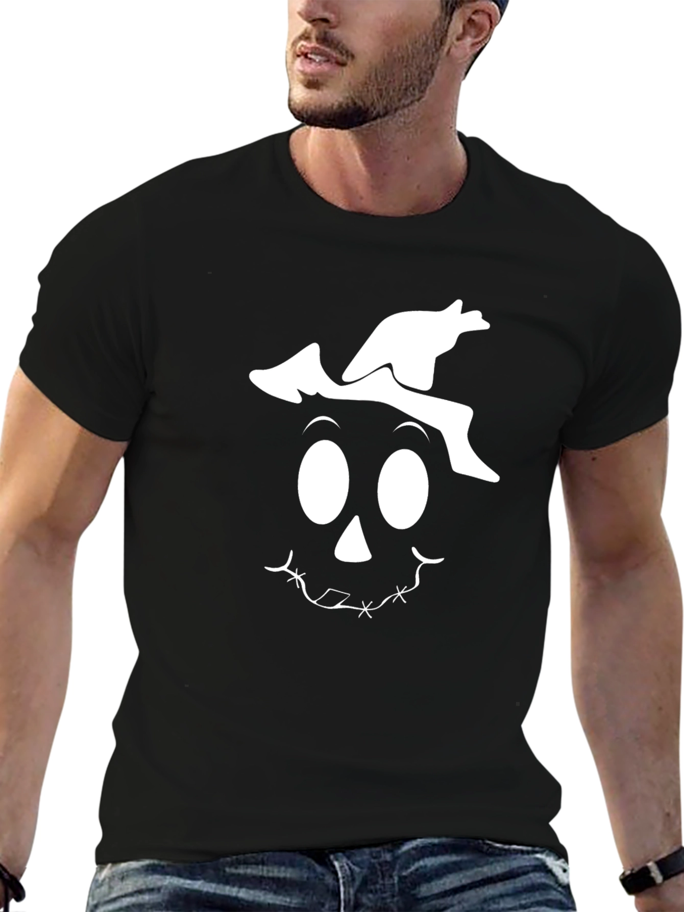 Spooky Scarecrow Graphic T-Shirt