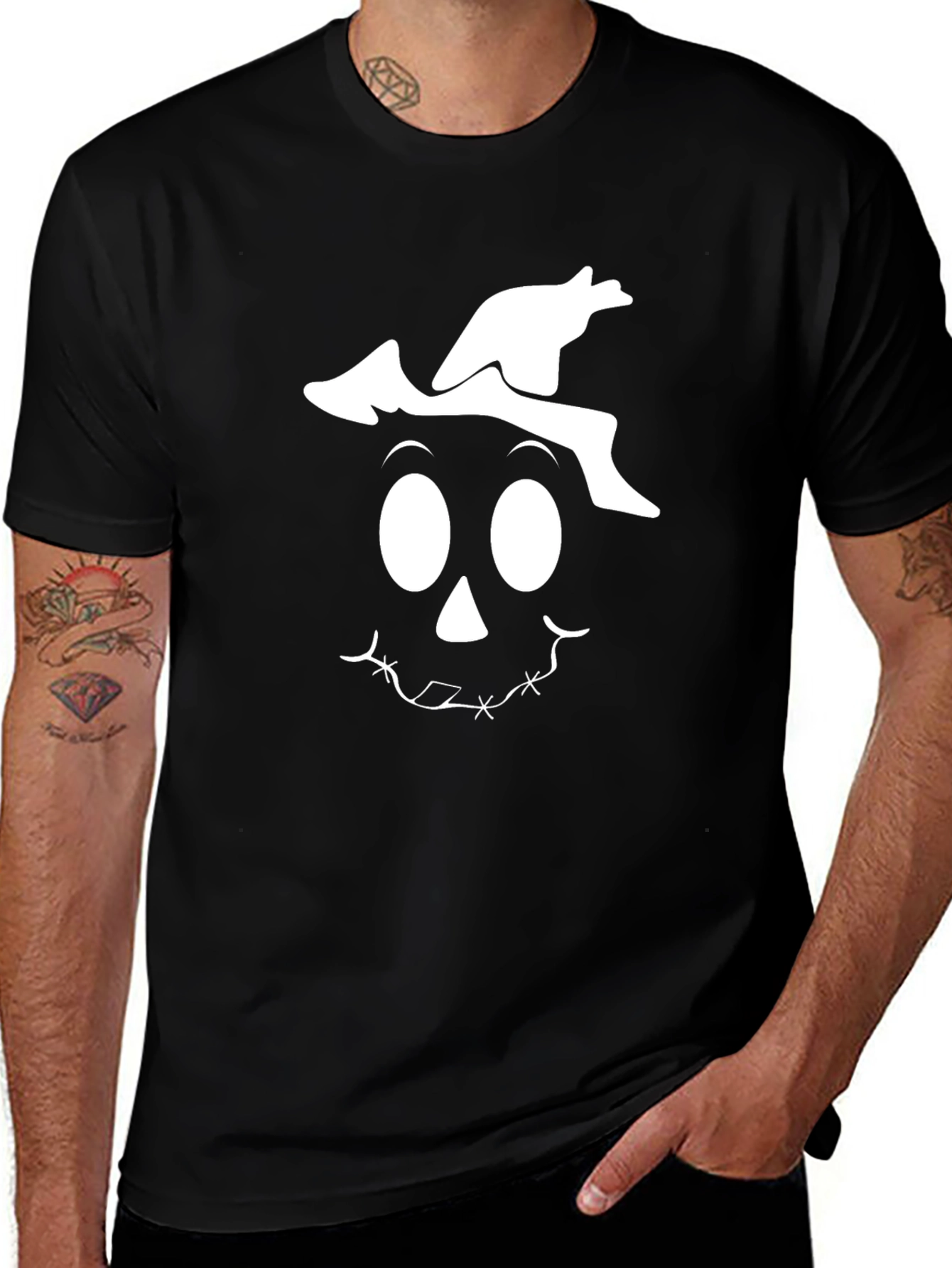 Spooky Scarecrow Graphic T-Shirt