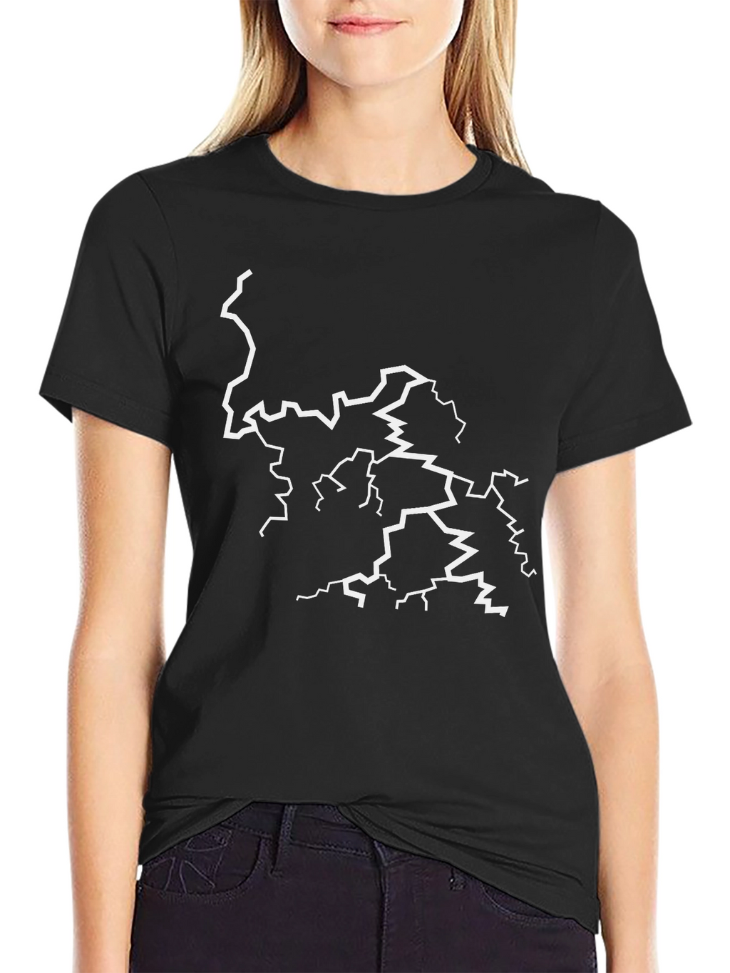 Lightning Bolt Graphic Black T-Shirt