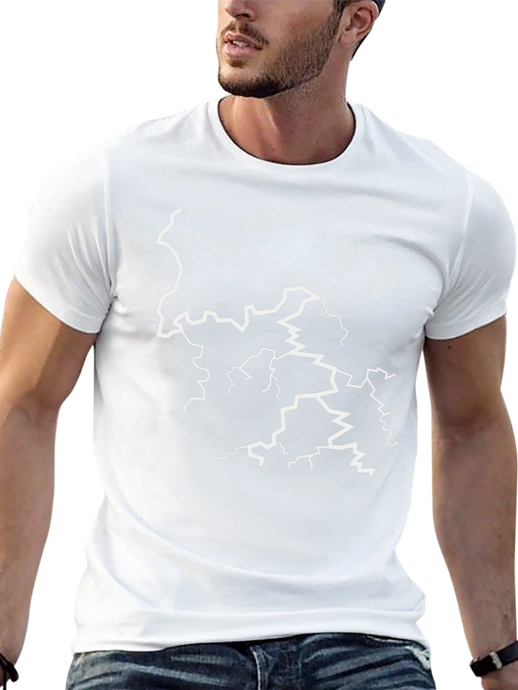 Lightning Bolt Graphic Black T-Shirt