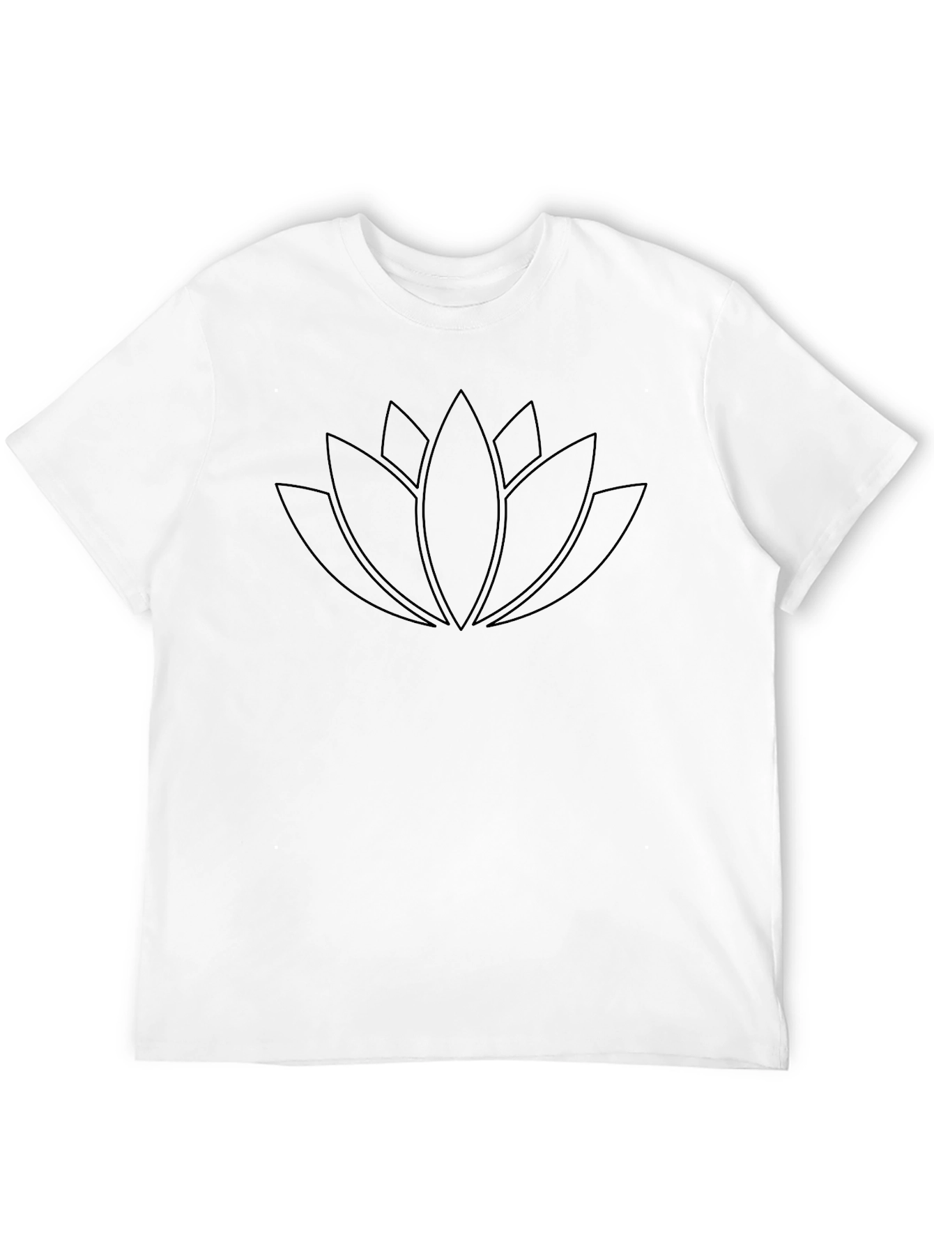 Minimalist Lotus Flower Graphic T-Shirt