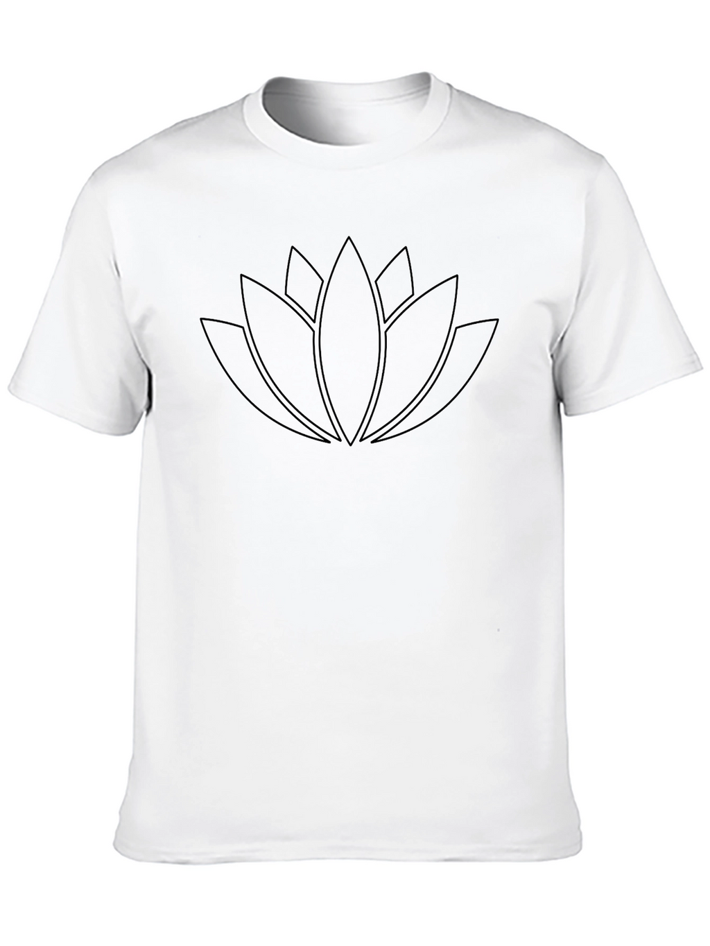 Minimalist Lotus Flower Graphic T-Shirt