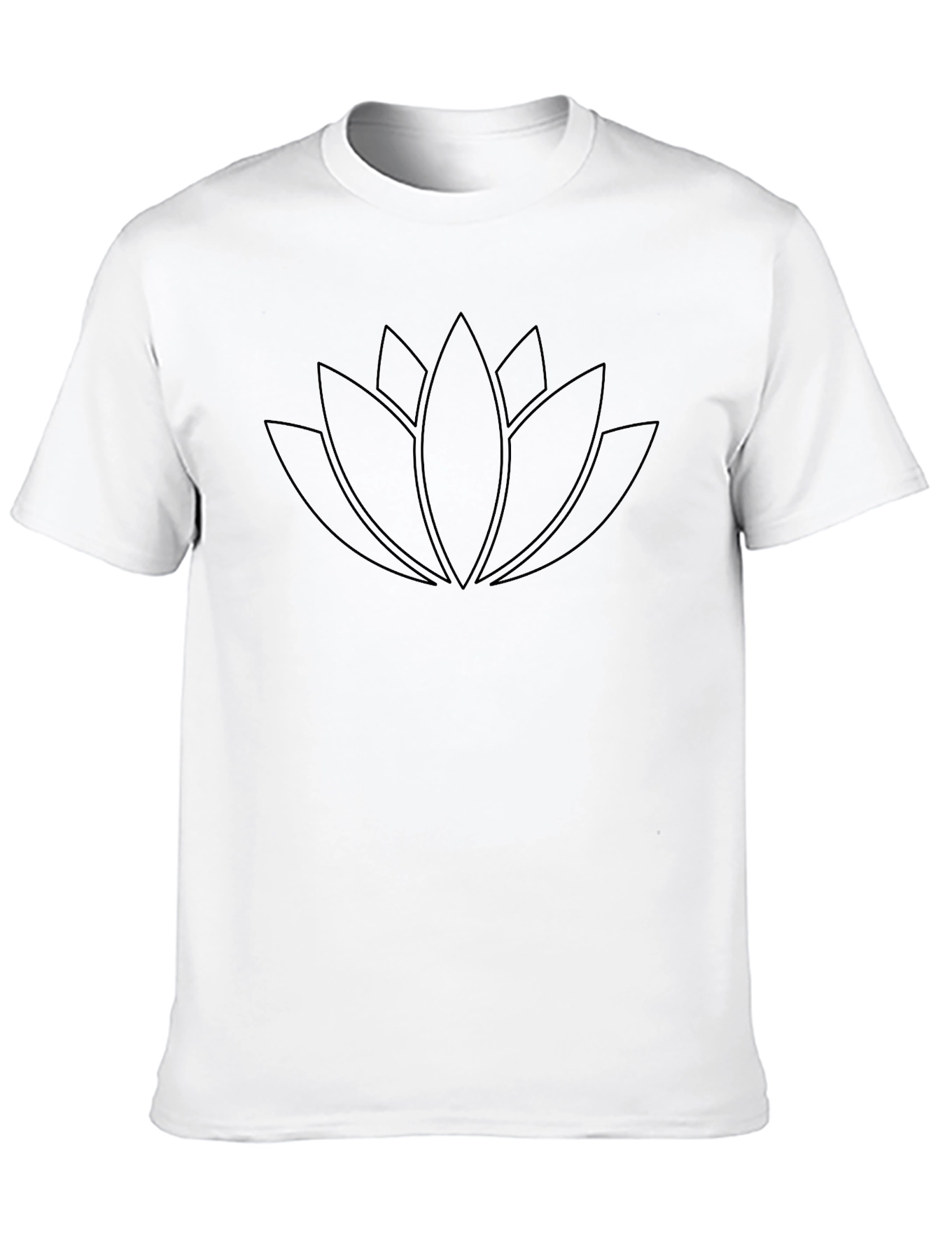 Minimalist Lotus Flower Graphic T-Shirt