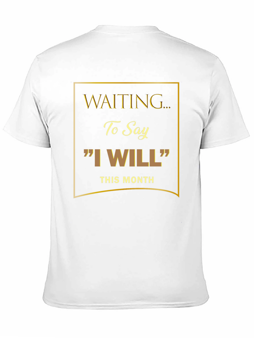 Waiting to Say I Will Black Graphic Tee