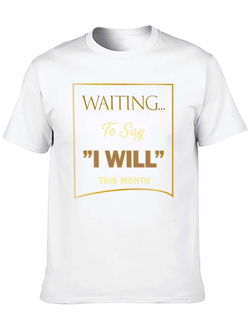 Waiting to Say I Will Black Graphic Tee
