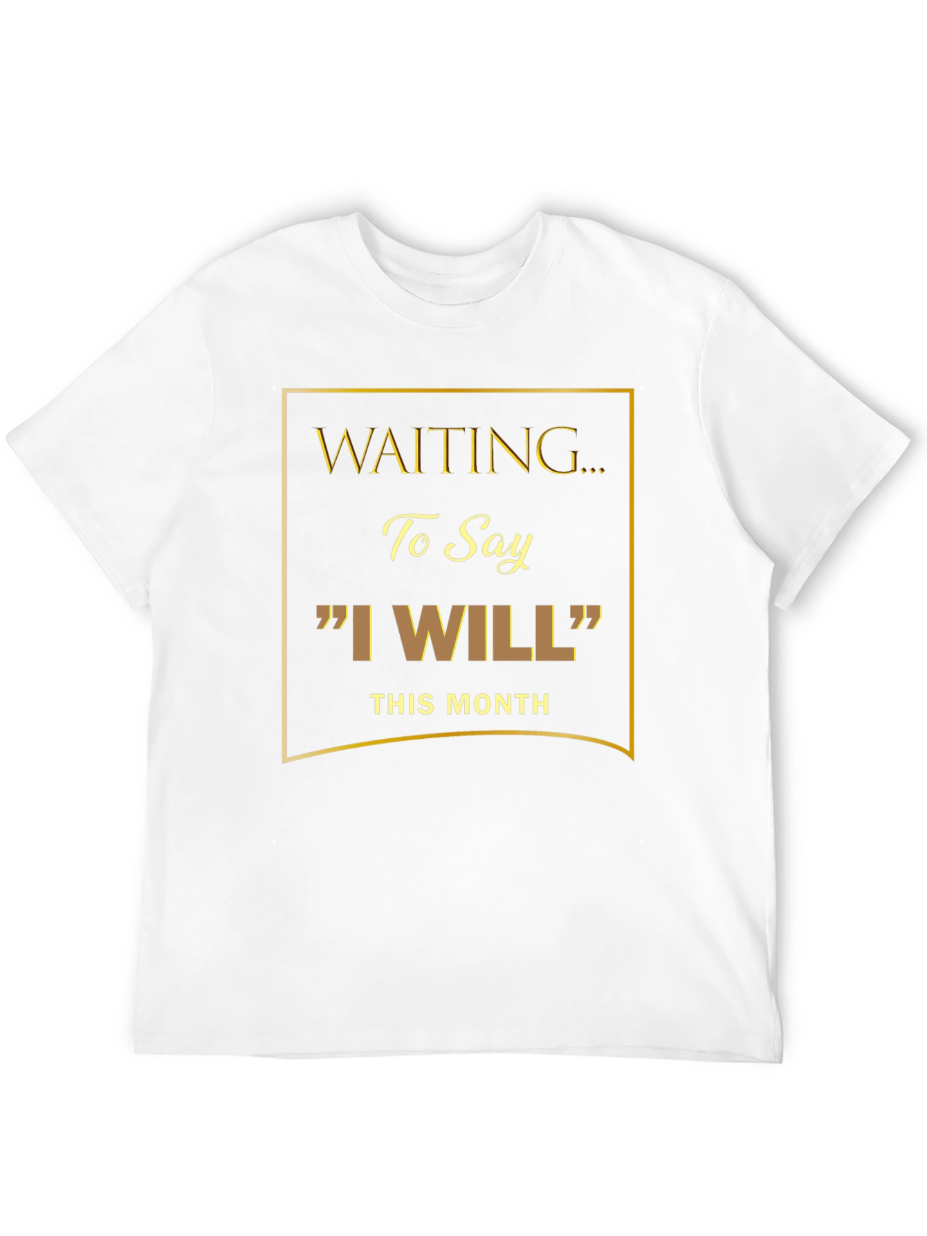 Waiting to Say I Will Black Graphic Tee