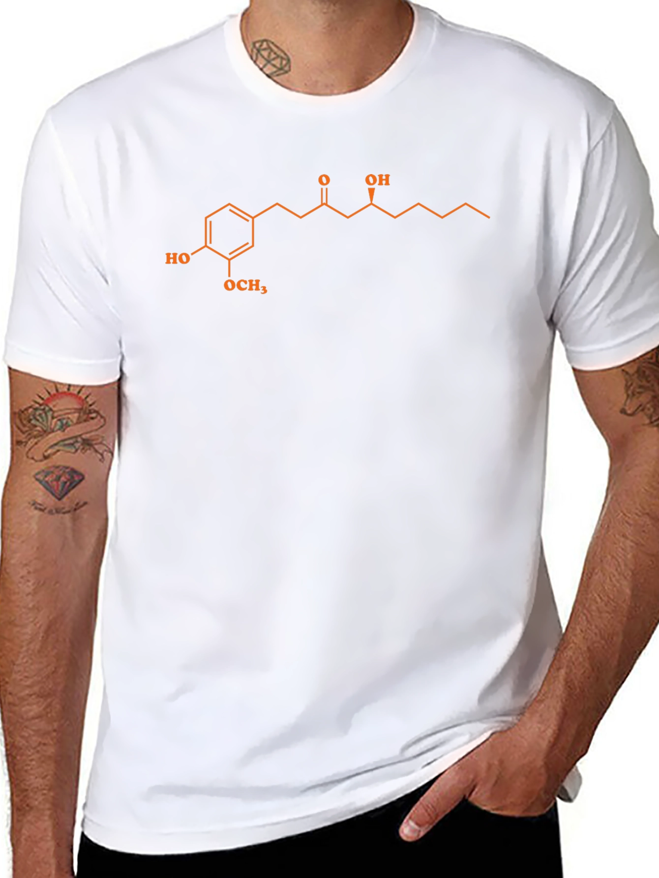 Science T-Shirt - Black with Molecule Graphic