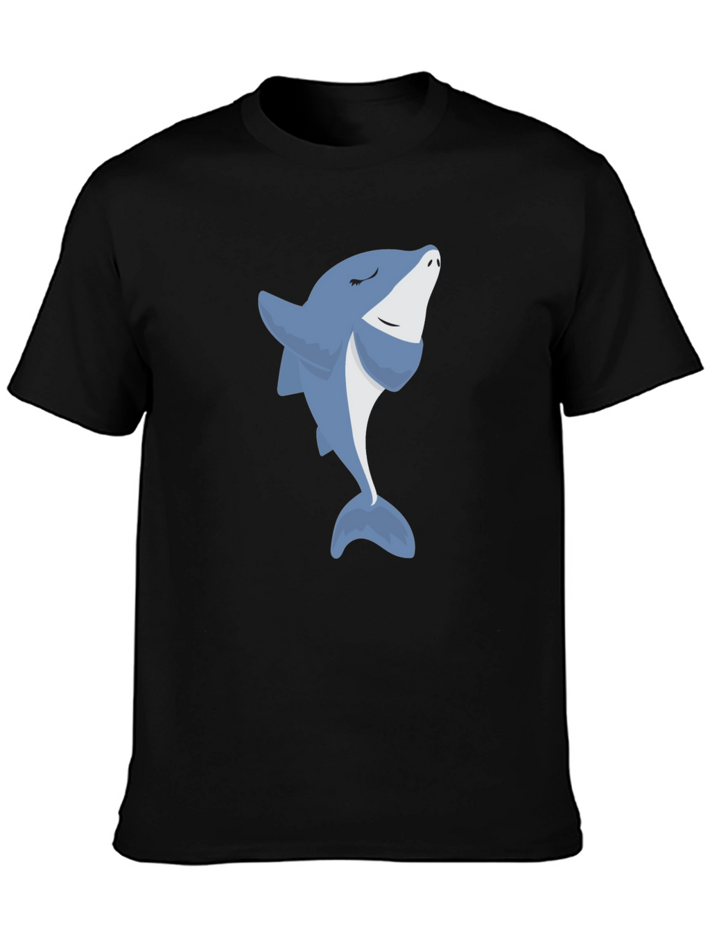 Smiling Shark Graphic Tee - Comfy Black T-Shirt