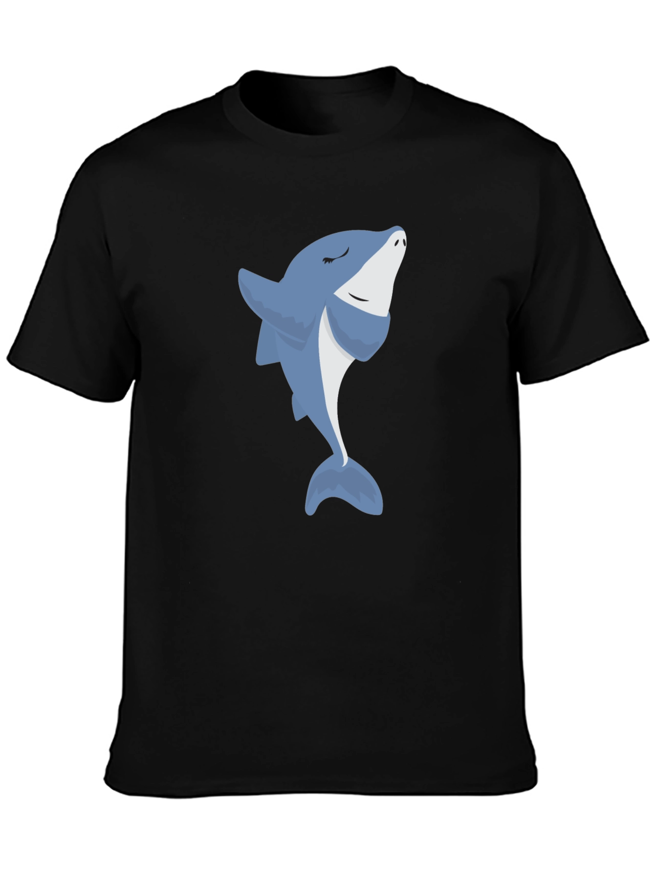 Smiling Shark Graphic Tee - Comfy Black T-Shirt