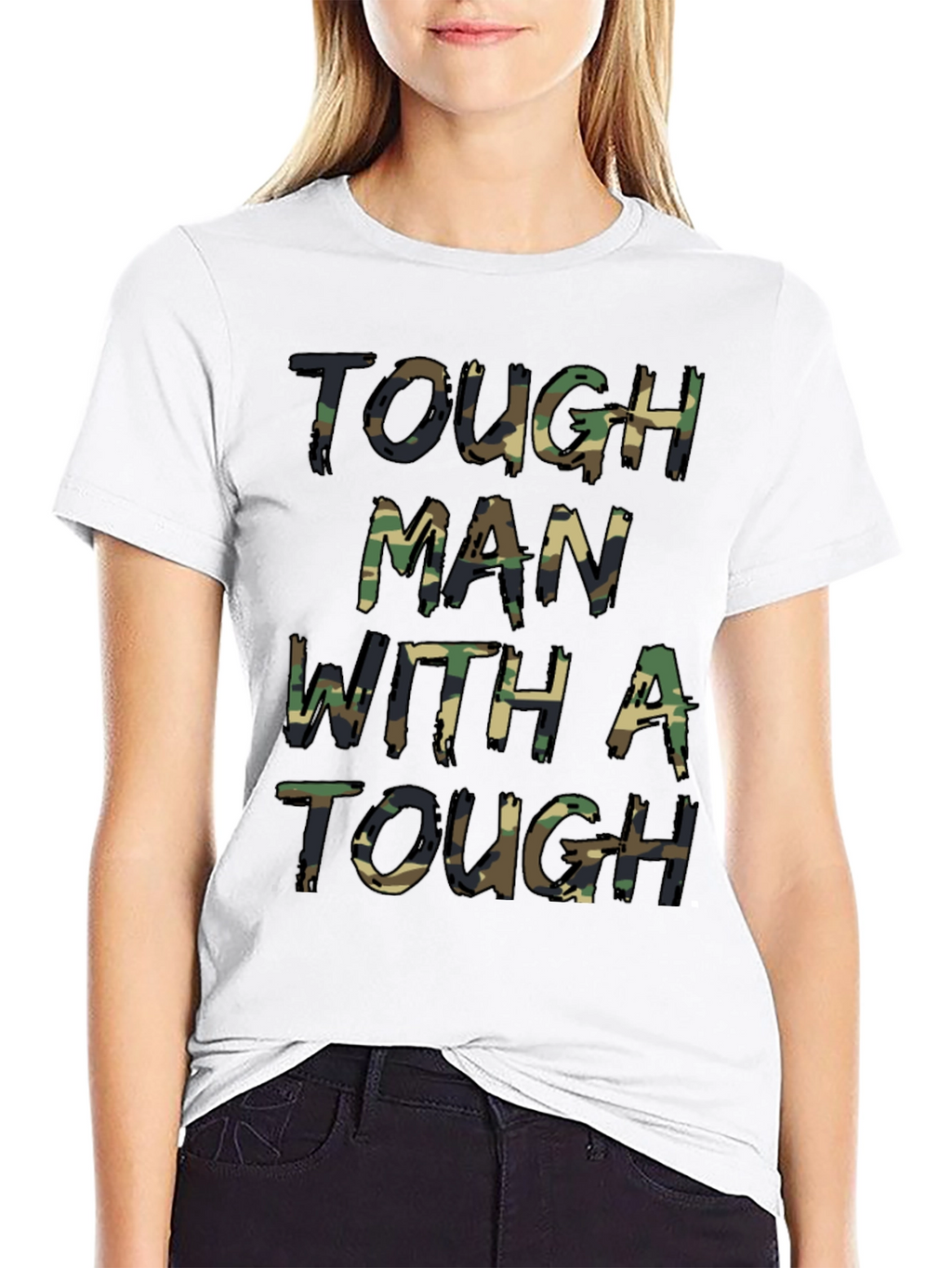 Tough Man Camo Print T-Shirt