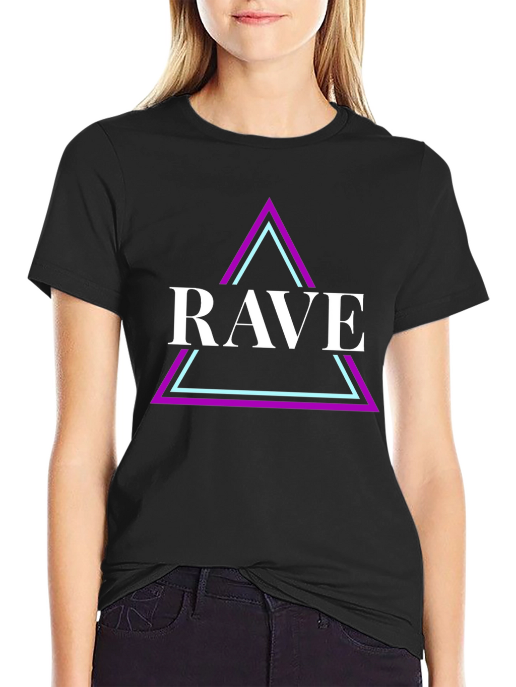 Rave Graphic Tee - Black Cotton Shirt