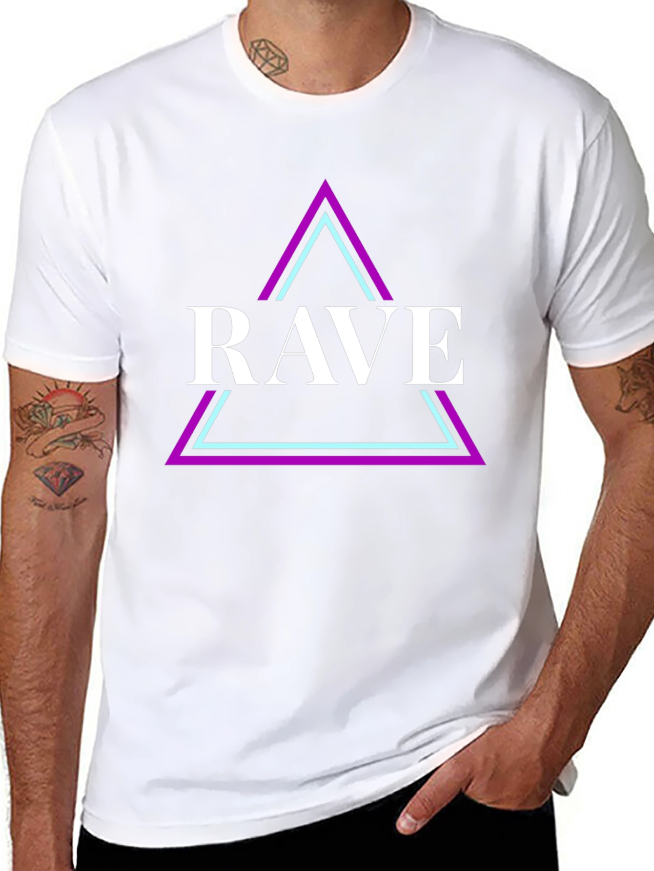 Rave Graphic Tee - Black Cotton Shirt