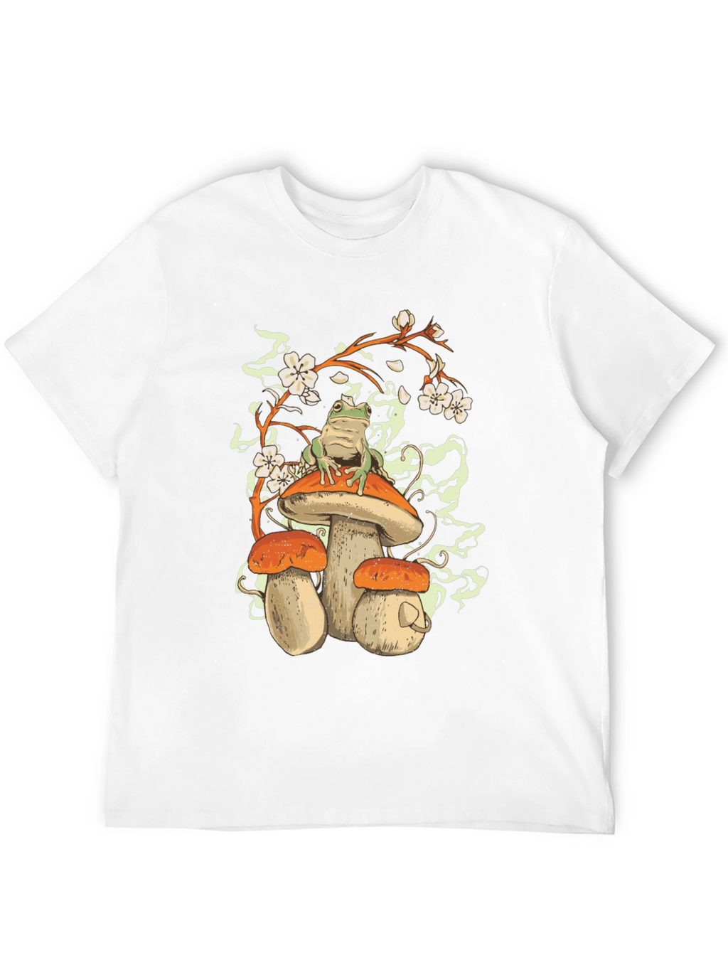 Mushroom Frog Graphic Tee - Nature Lovers T-Shirt