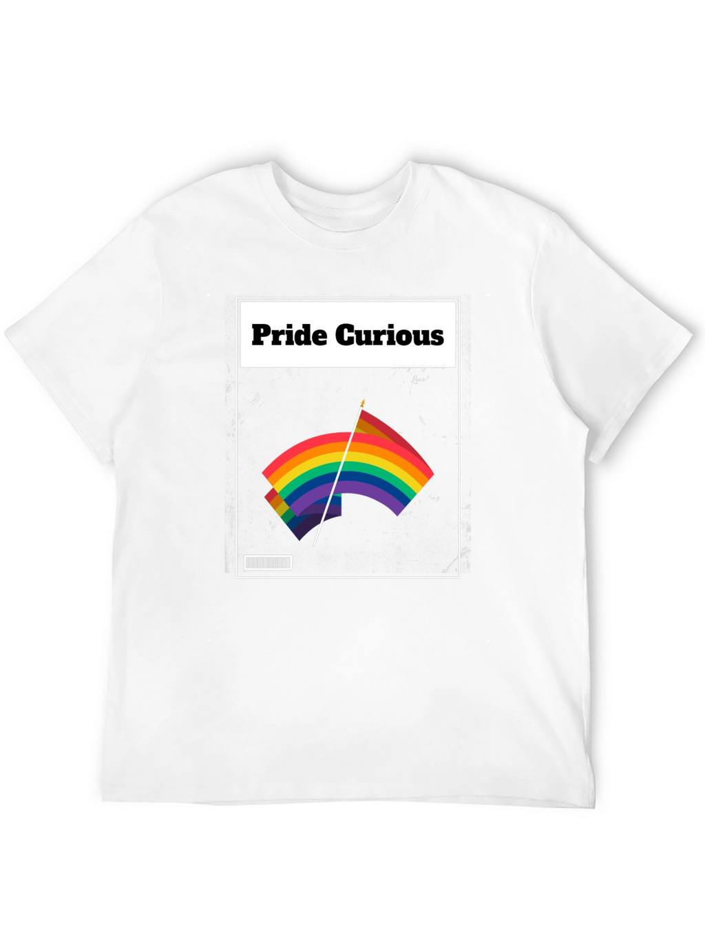 Pride Curious Graphic Tee - LGBTQ+ Rainbow Flag Shirt
