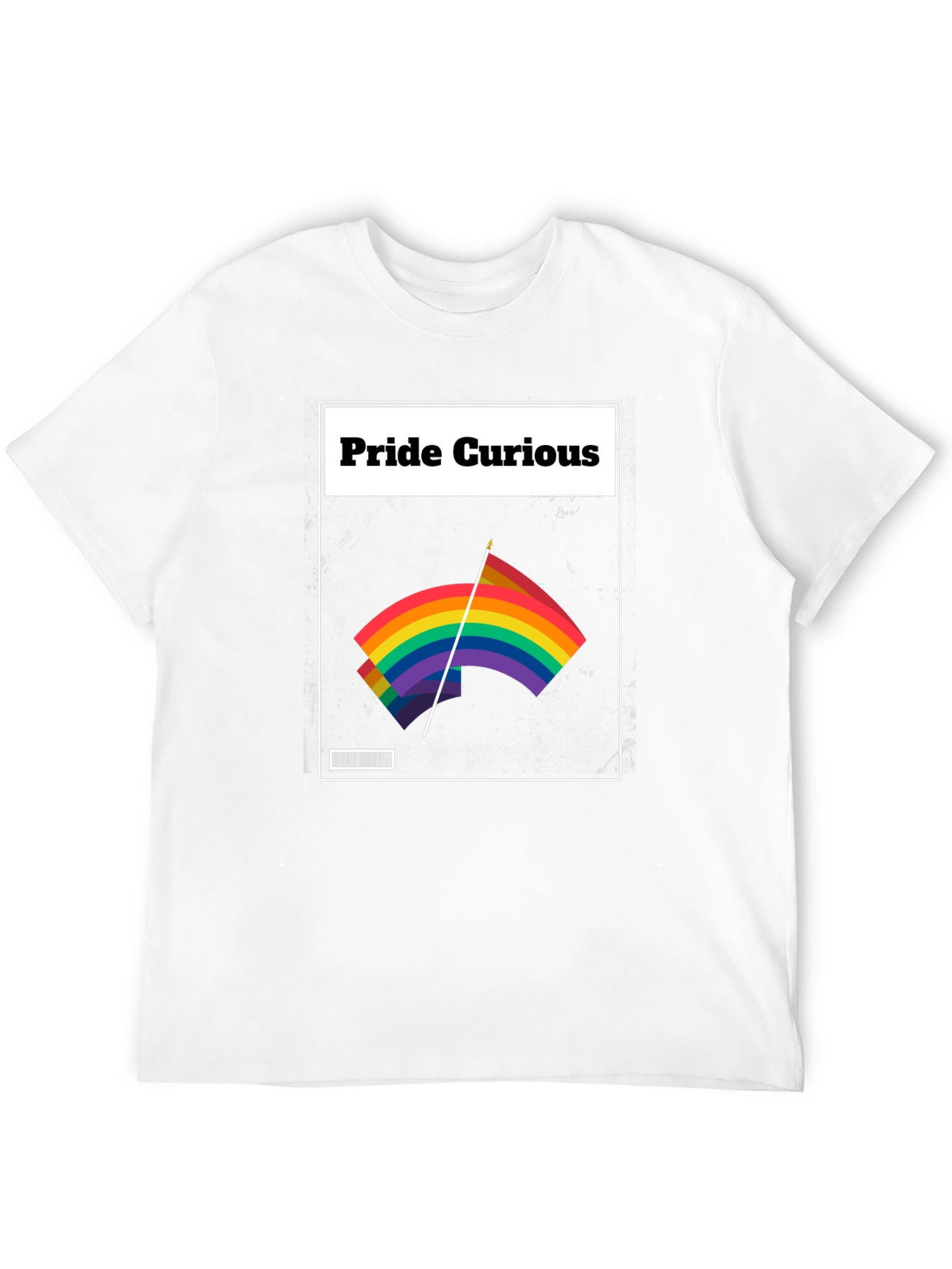 Pride Curious Graphic Tee - LGBTQ+ Rainbow Flag Shirt