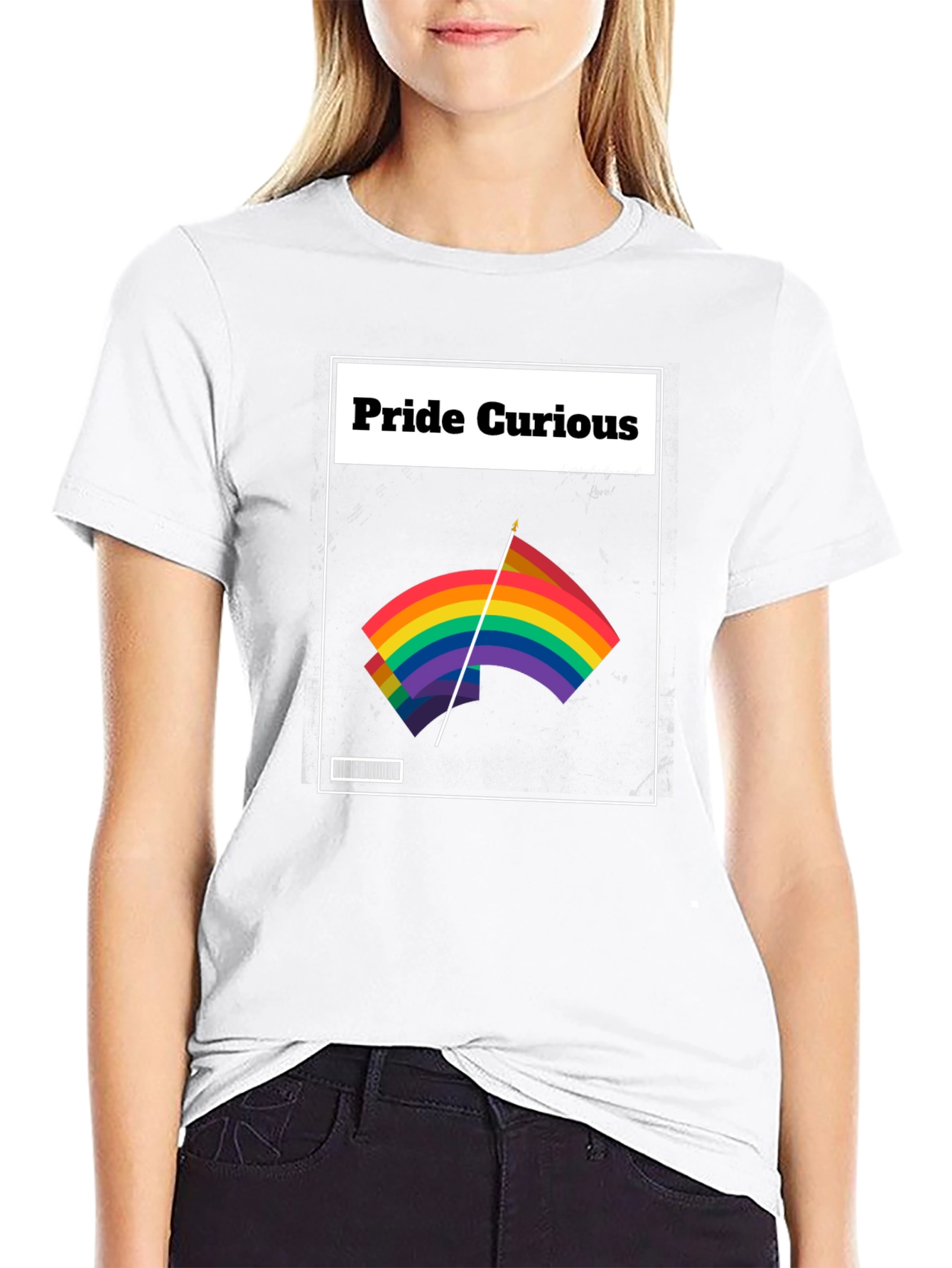 Pride Curious Graphic Tee - LGBTQ+ Rainbow Flag Shirt