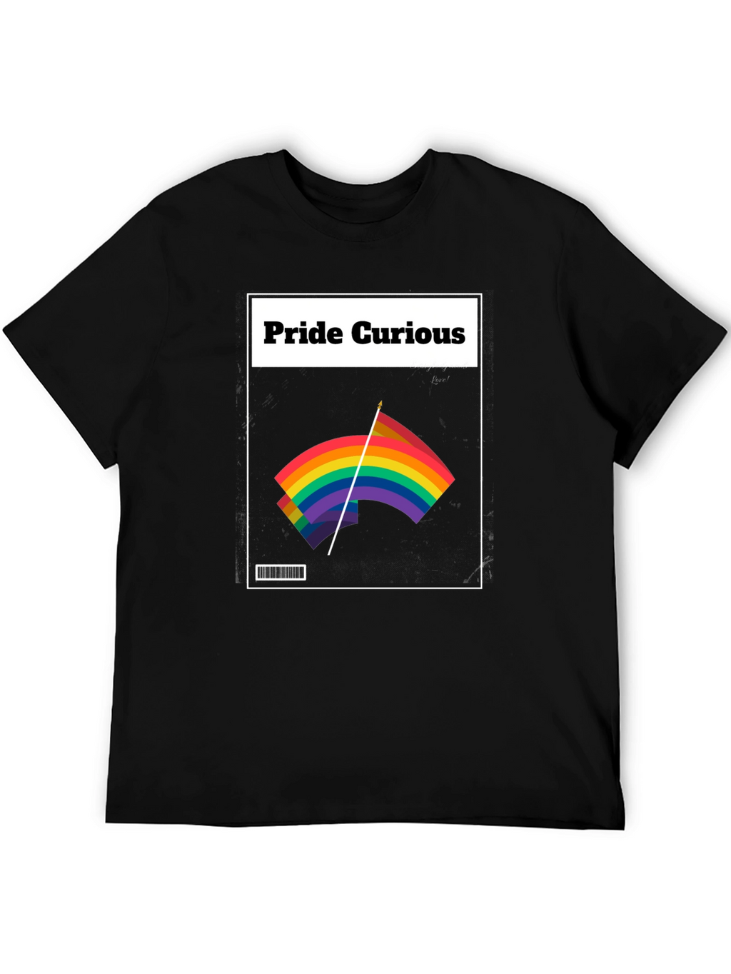 Pride Curious Graphic Tee - LGBTQ+ Rainbow Flag Shirt