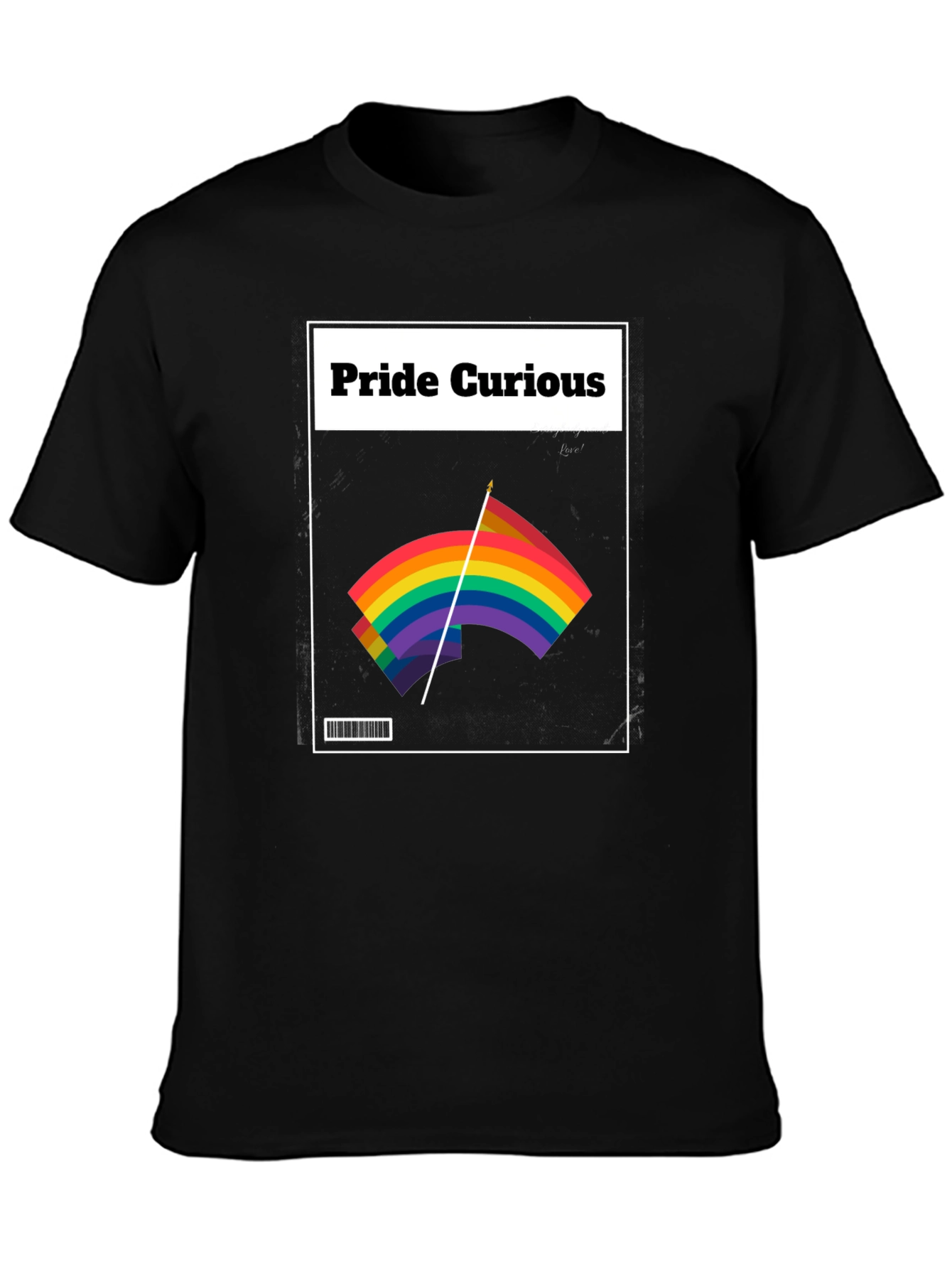 Pride Curious Graphic Tee - LGBTQ+ Rainbow Flag Shirt