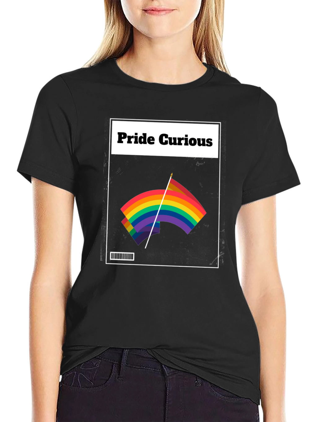 Pride Curious Graphic Tee - LGBTQ+ Rainbow Flag Shirt