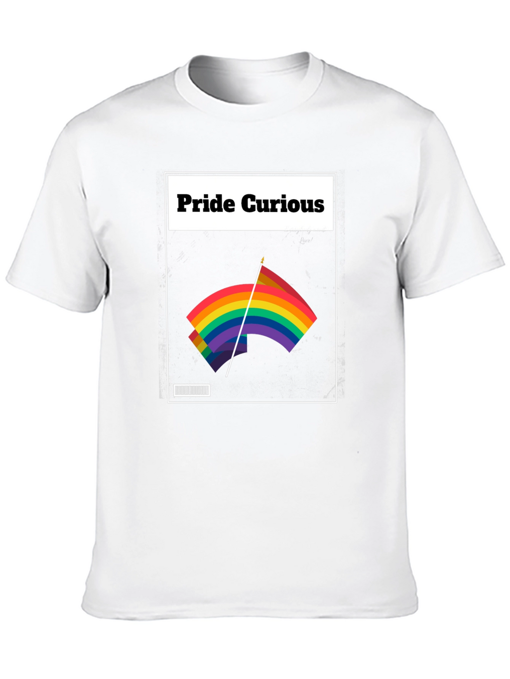 Pride Curious Graphic Tee - LGBTQ+ Rainbow Flag Shirt