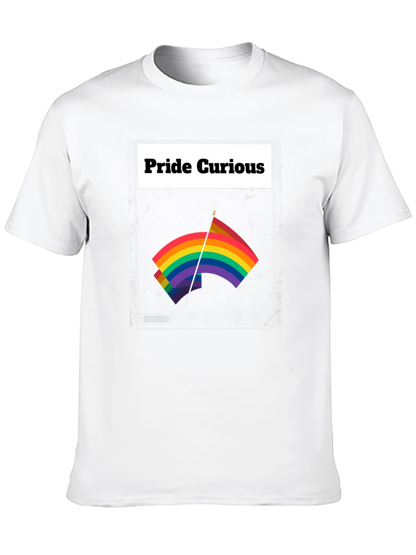 Pride Curious Graphic Tee - LGBTQ+ Rainbow Flag Shirt