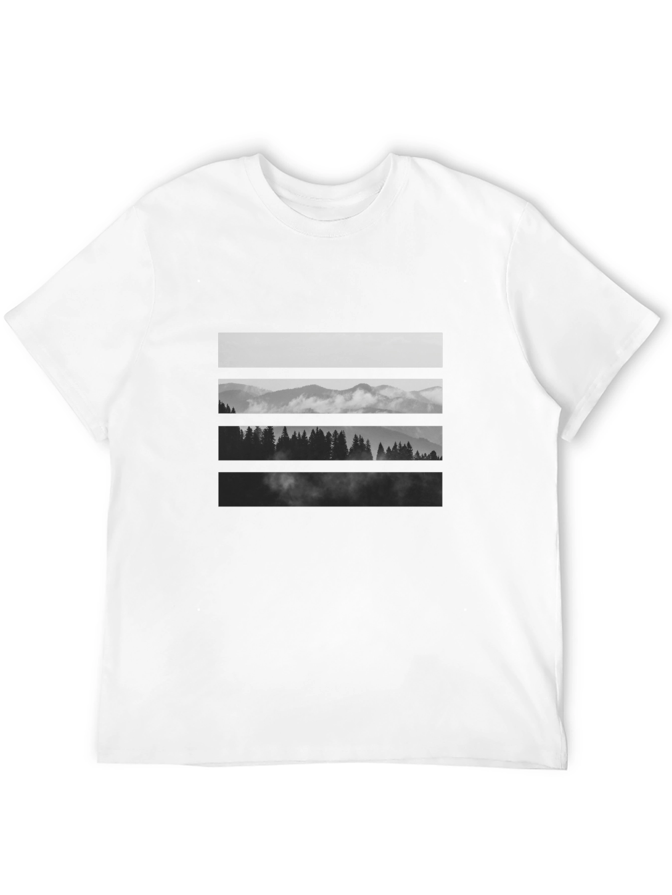 Black Mountainscape Graphic Tee