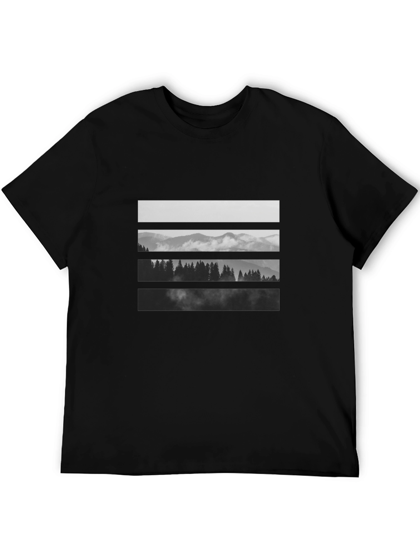 Black Mountainscape Graphic Tee