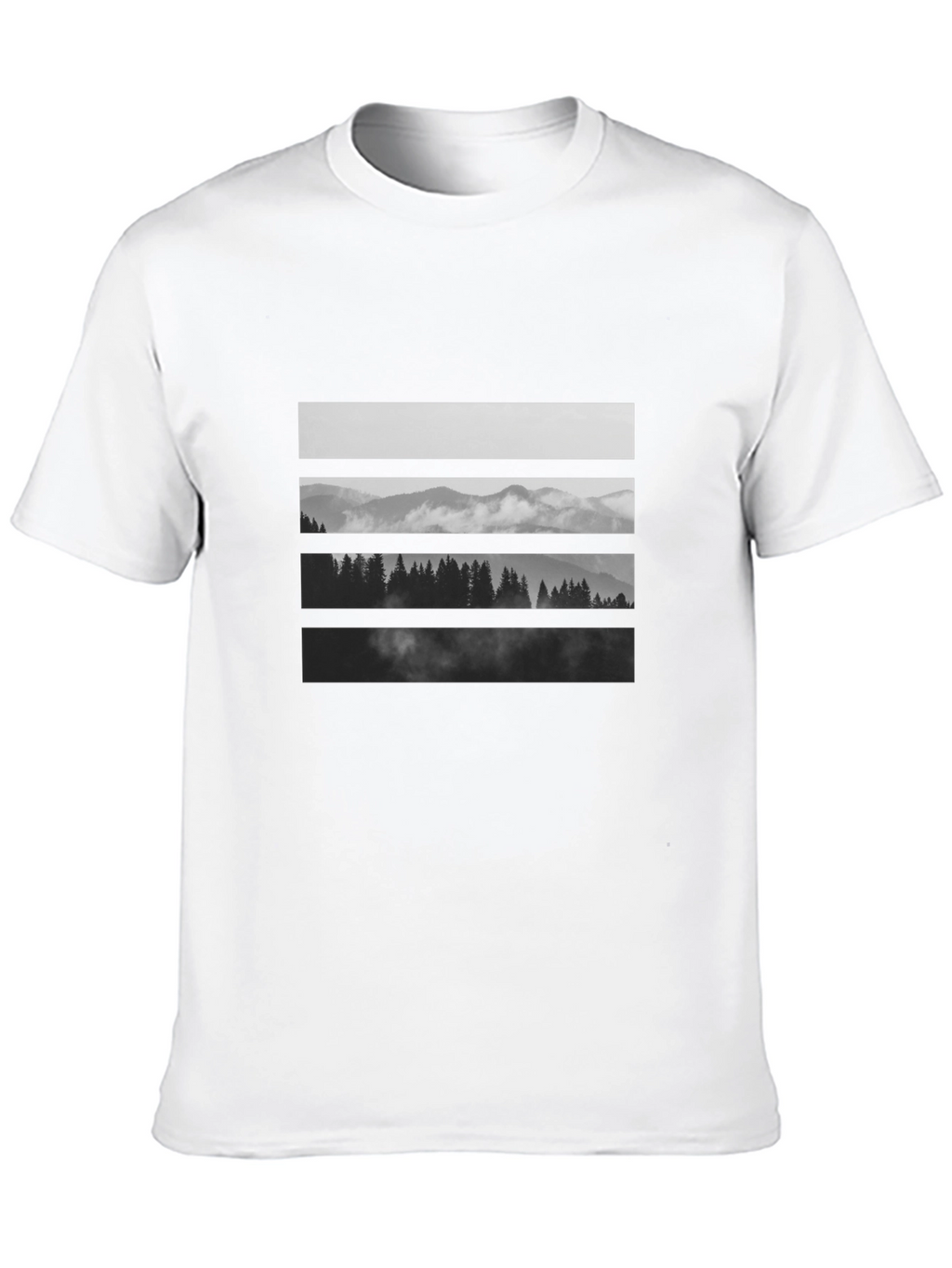 Black Mountainscape Graphic Tee