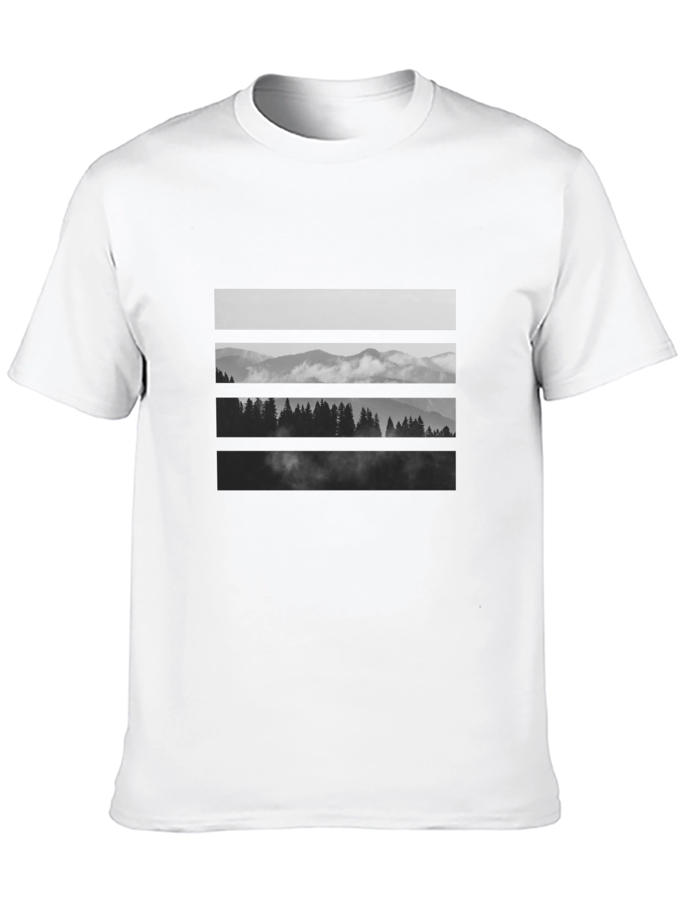 Black Mountainscape Graphic Tee