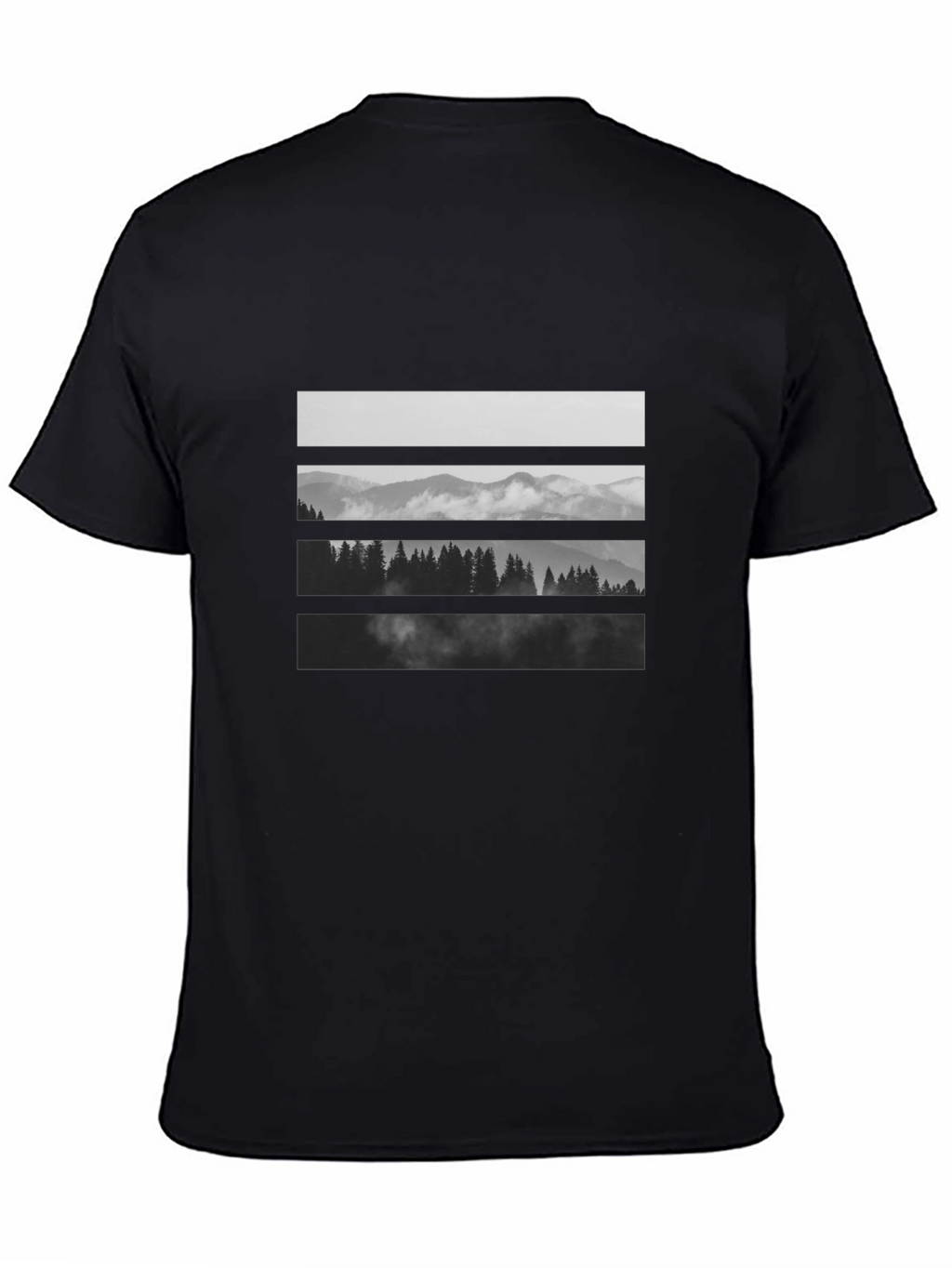 Black Mountainscape Graphic Tee