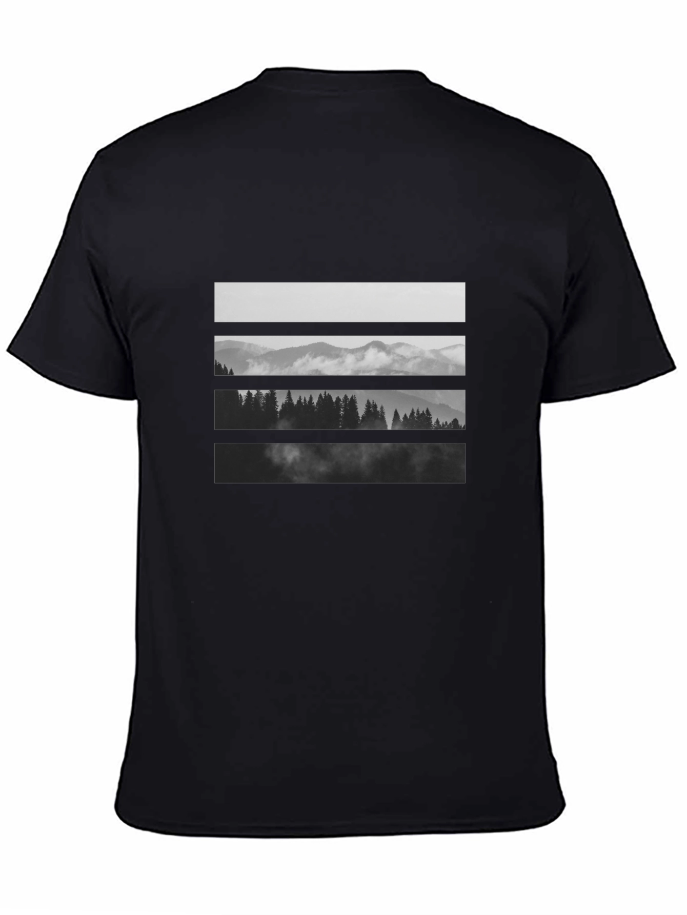 Black Mountainscape Graphic Tee
