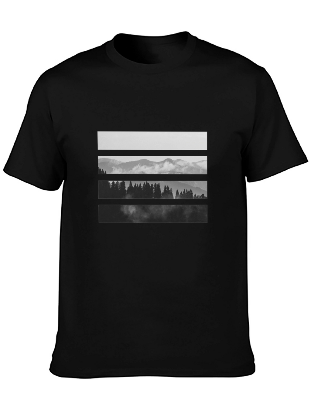Black Mountainscape Graphic Tee