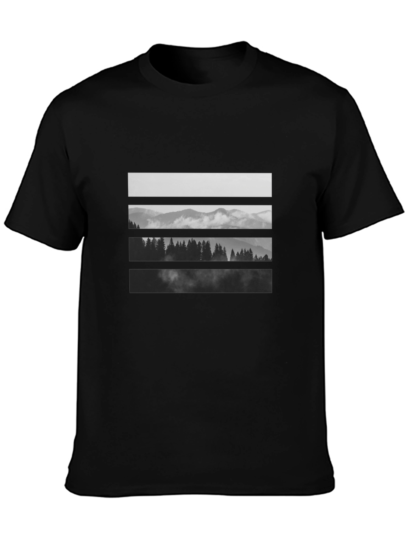 Black Mountainscape Graphic Tee