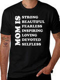 Mom Is Strong Graphic Tee - Black