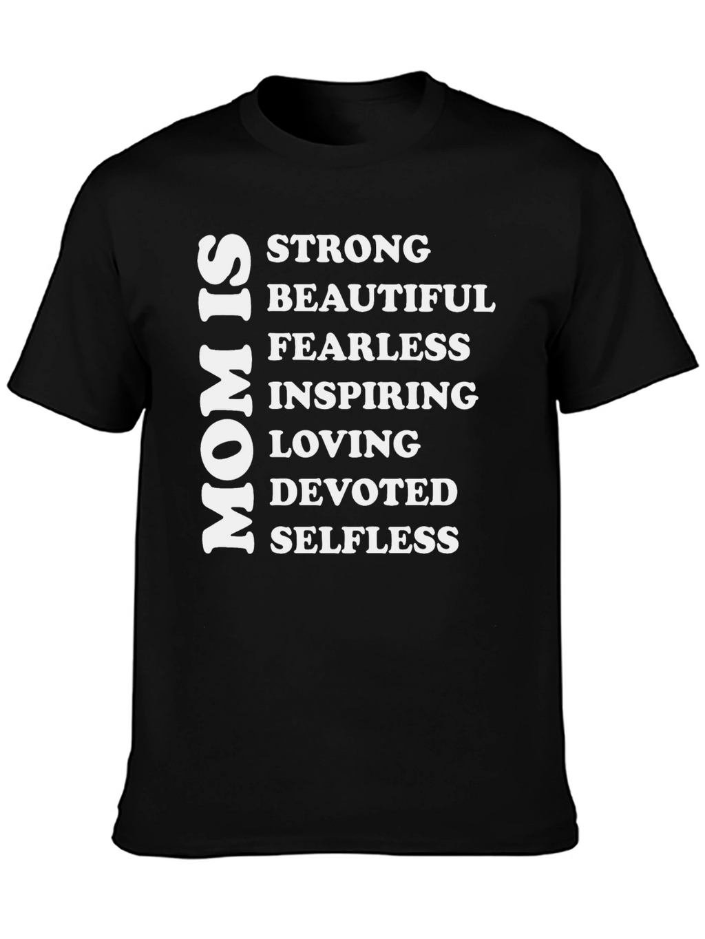 Mom Is Strong Graphic Tee - Black