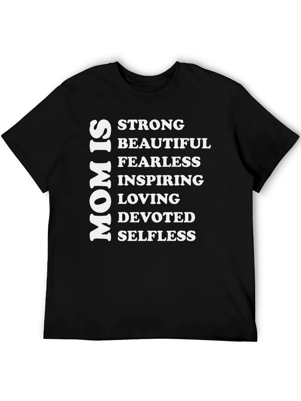 Mom Is Strong Graphic Tee - Black
