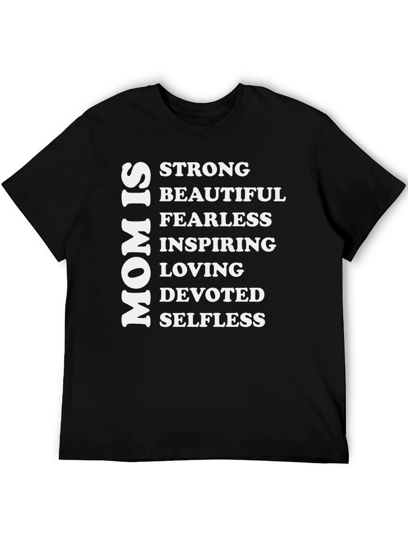 Mom Is Strong Graphic Tee - Black