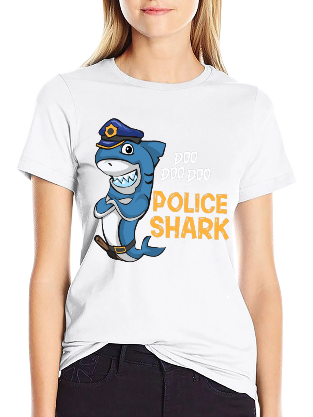 Doo Doo Doo Police Shark Graphic Tee