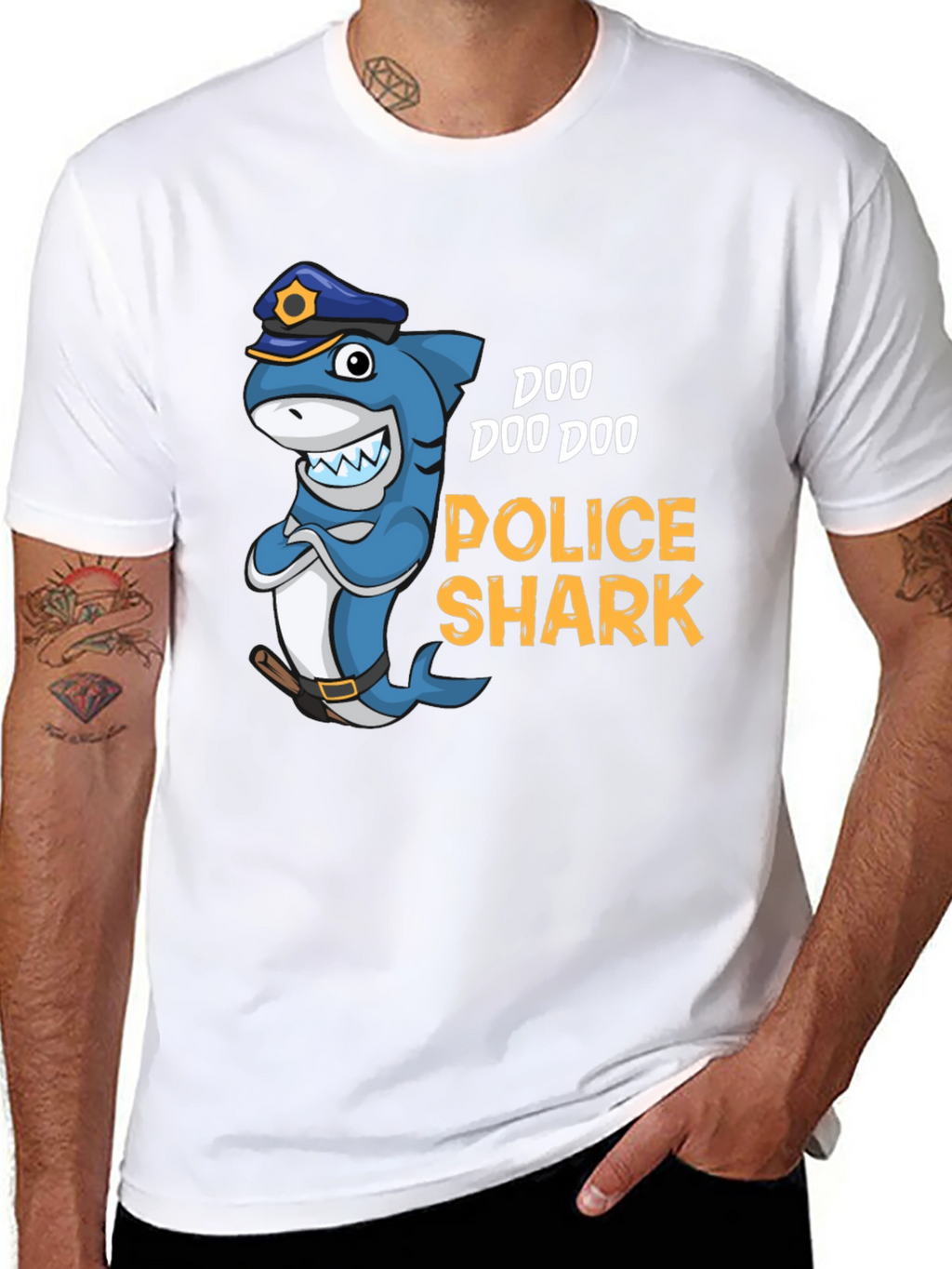 Doo Doo Doo Police Shark Graphic Tee