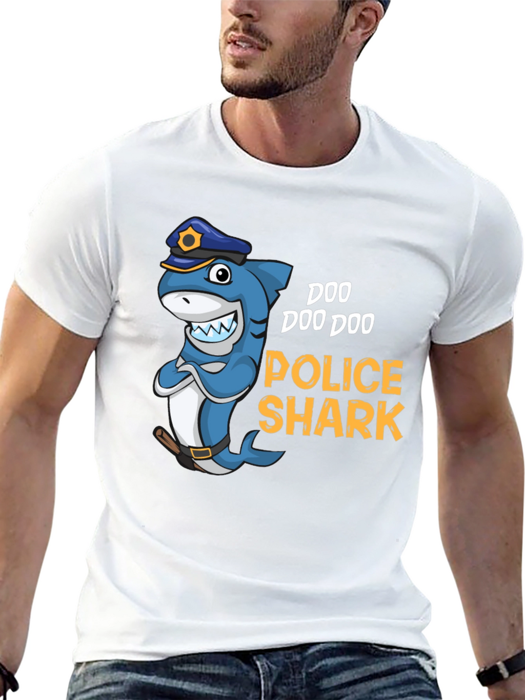 Doo Doo Doo Police Shark Graphic Tee