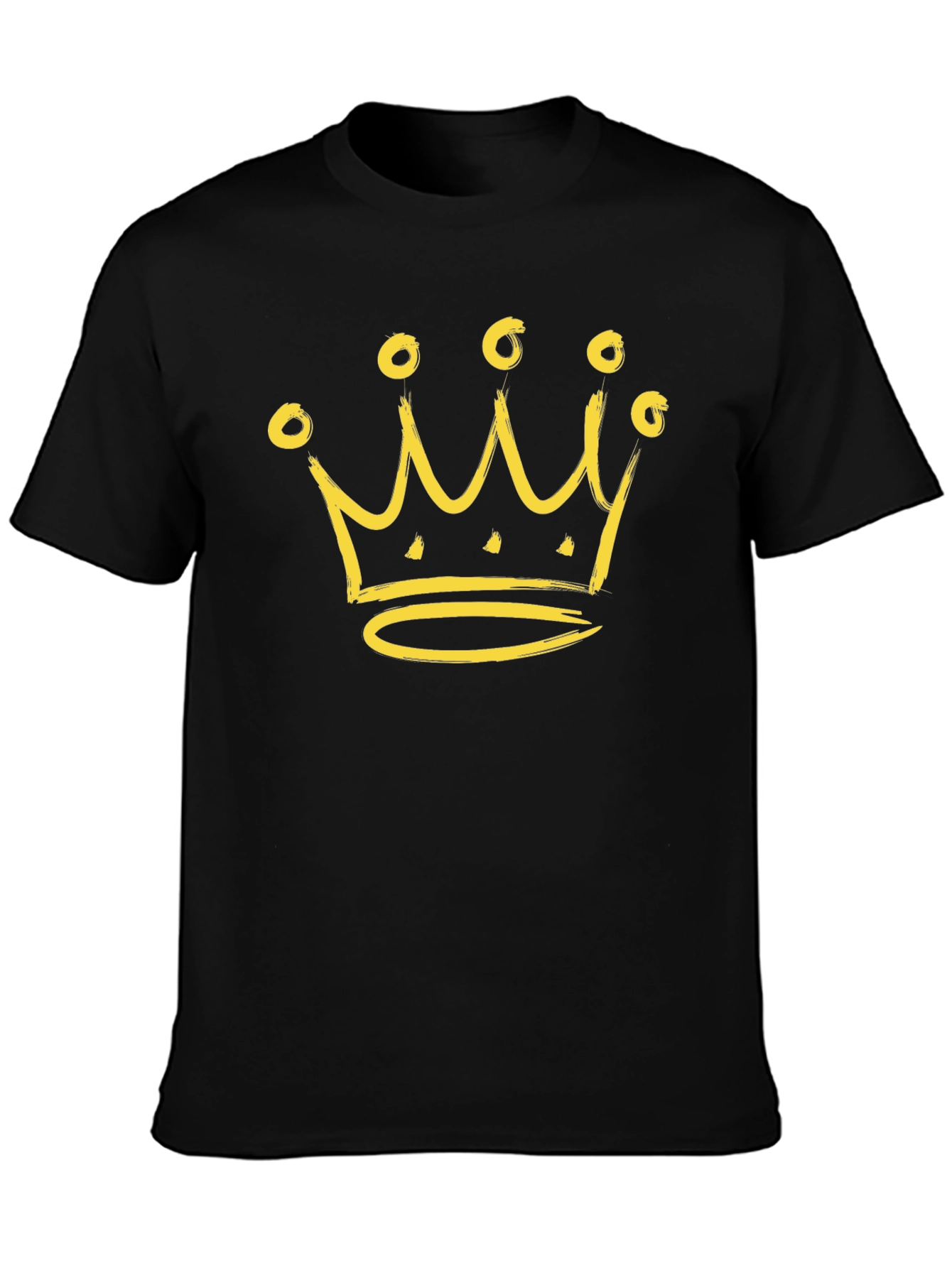 Crown Graphic Tee - Black Stylish Casual Wear