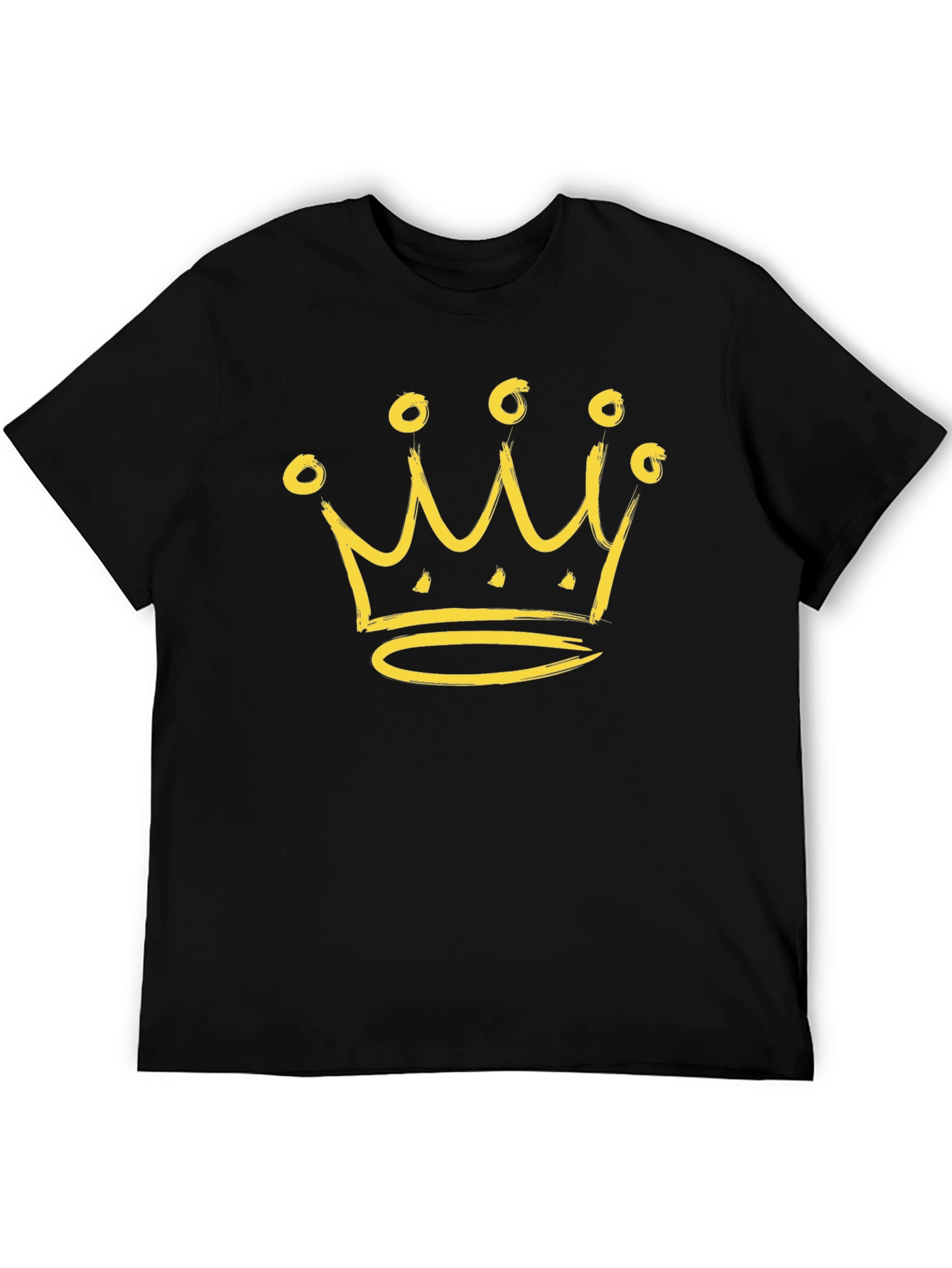 Crown Graphic Tee - Black Stylish Casual Wear