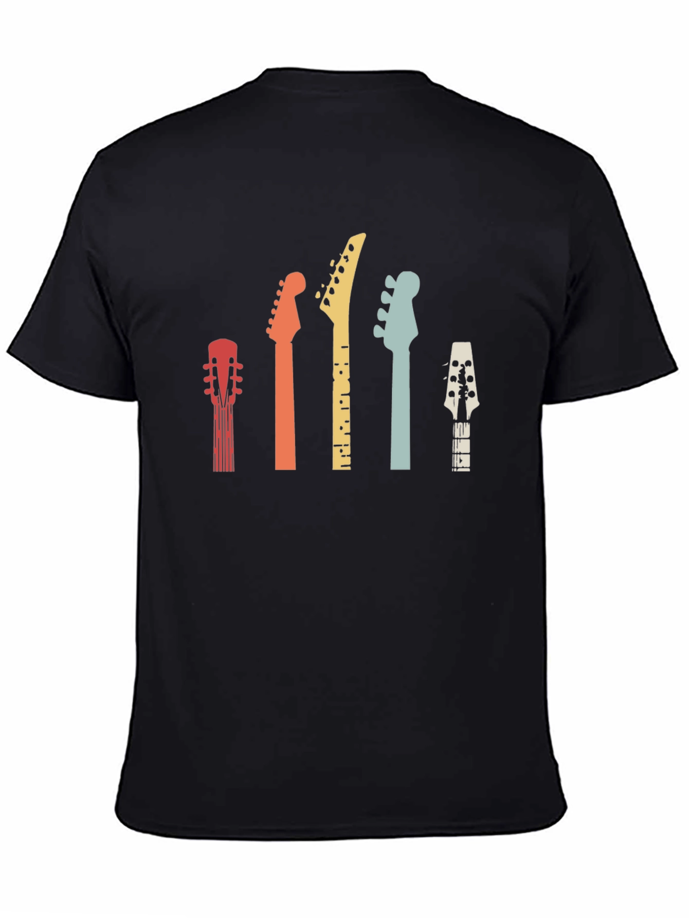 Guitar Headstock Graphic Tee - Retro Music Shirt